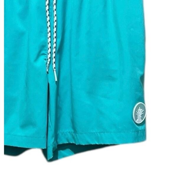 Chubbies mens swim trunks athletic shorts turquoice green blue size medium - Picture 5 of 8
